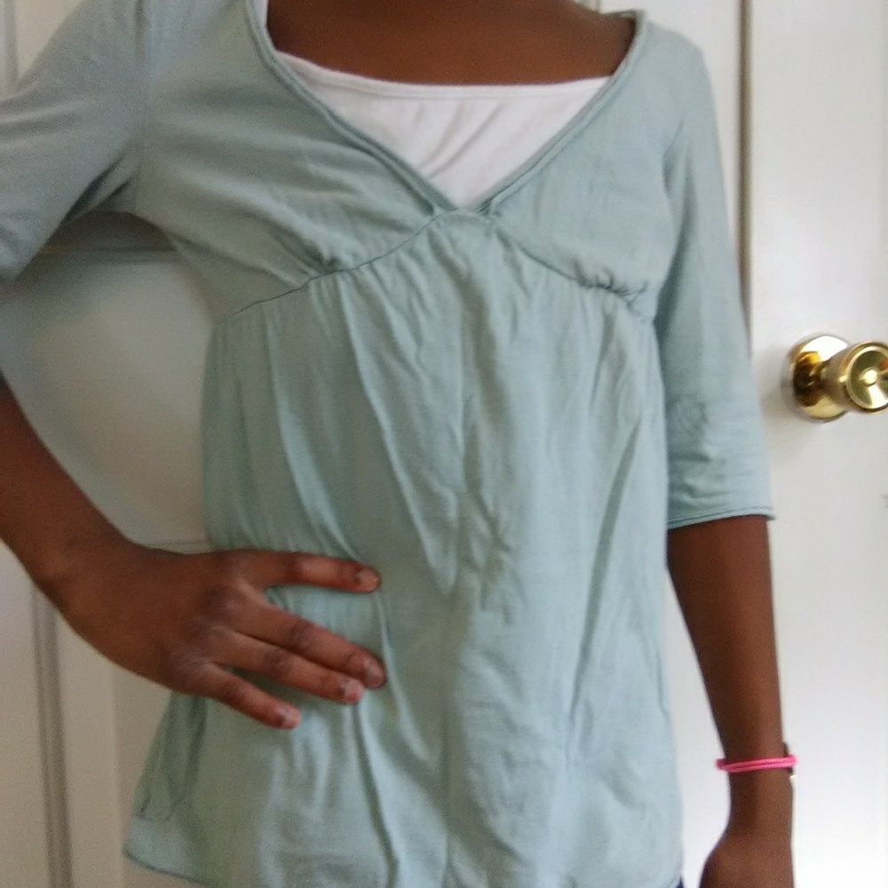 Womens blue-gray top